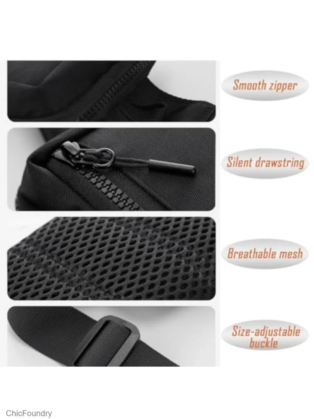 Mini Sling Bag Travel Crossbody Nylon Lightweight Hiking Unisex